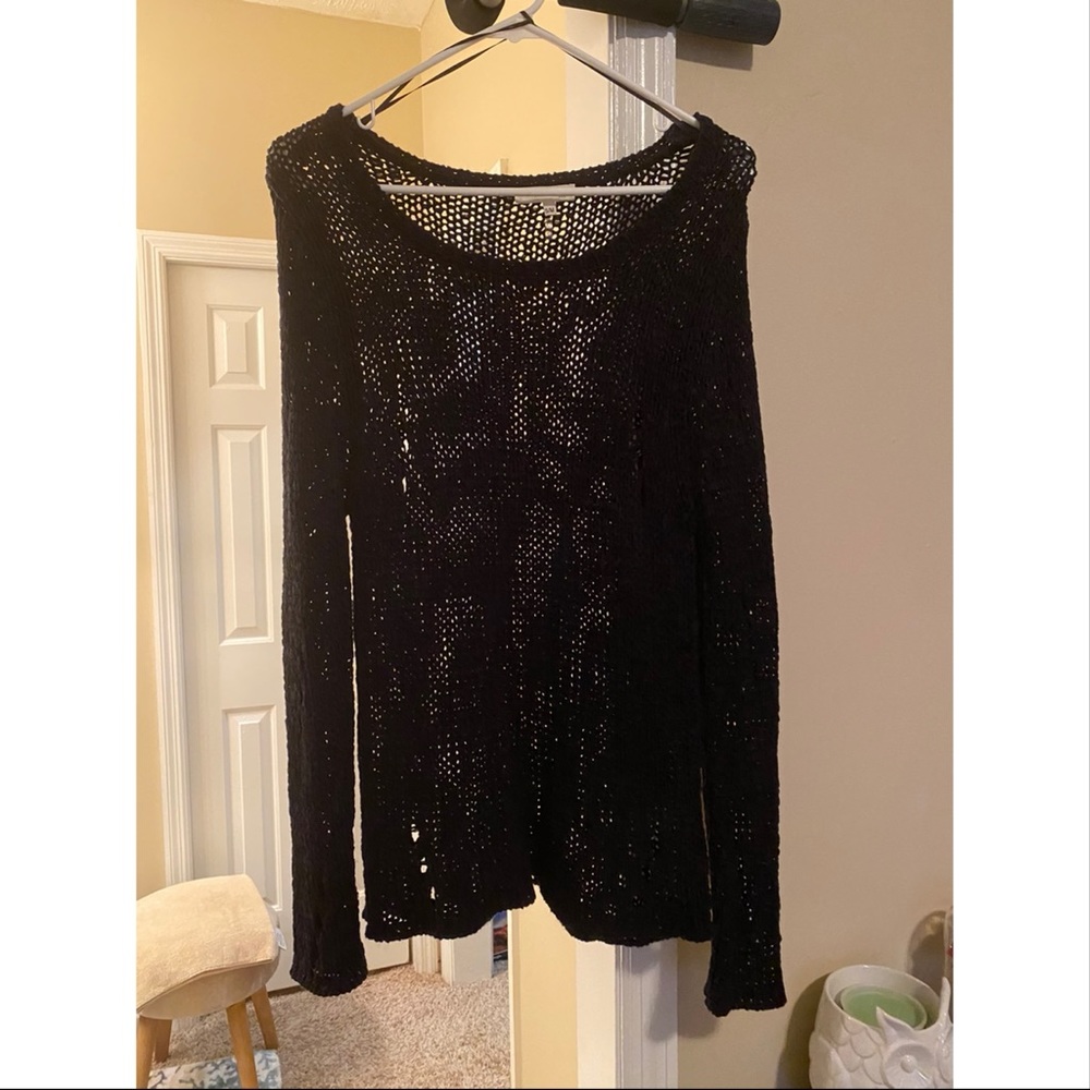 Knit distressed sweater